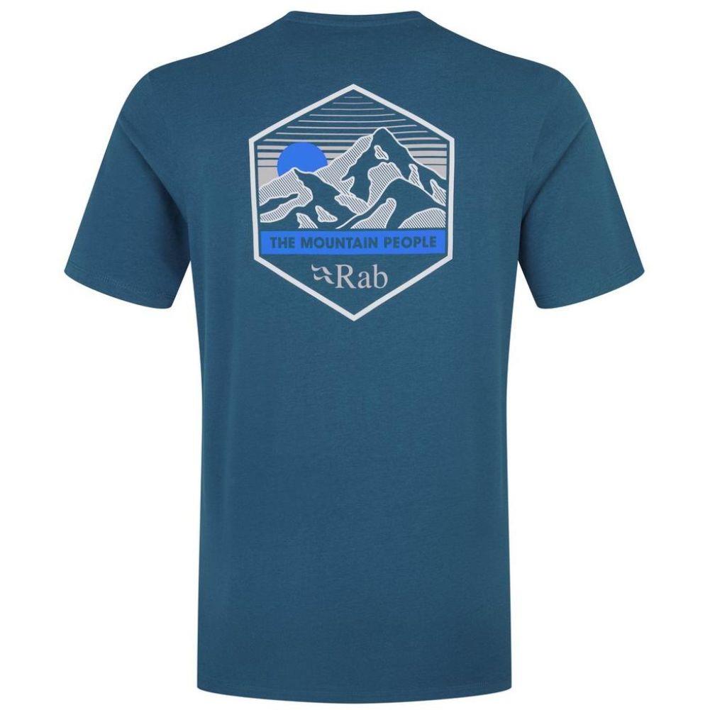 Rab Men's Stance Mountain Peak Tee (Tempest Blue) back