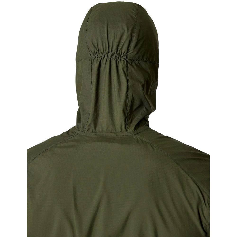 Rab Men&#39;s Windgather Hooded Jacket (Army) back hood