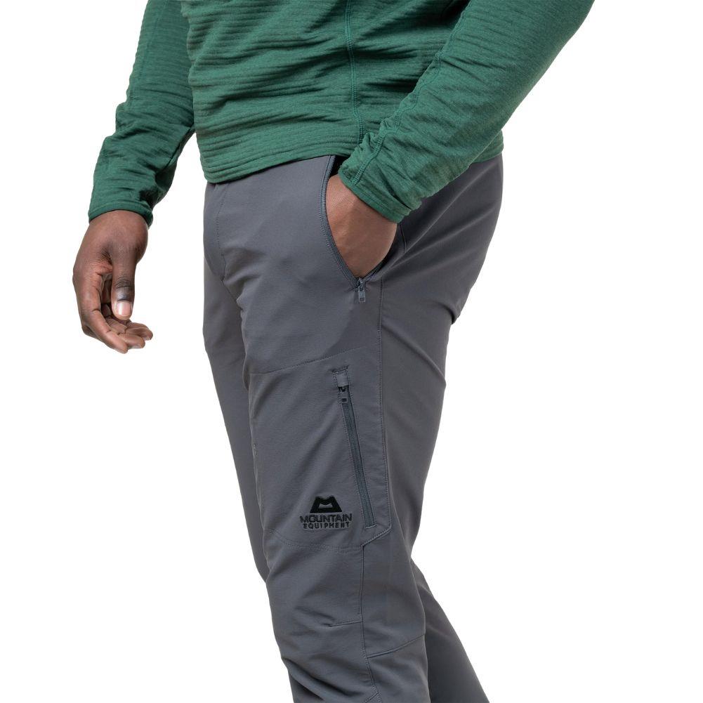 Mountain Equipment Men&#39;s Ibex Mountain Pant - Regular (Anvil Grey) hand in pocket