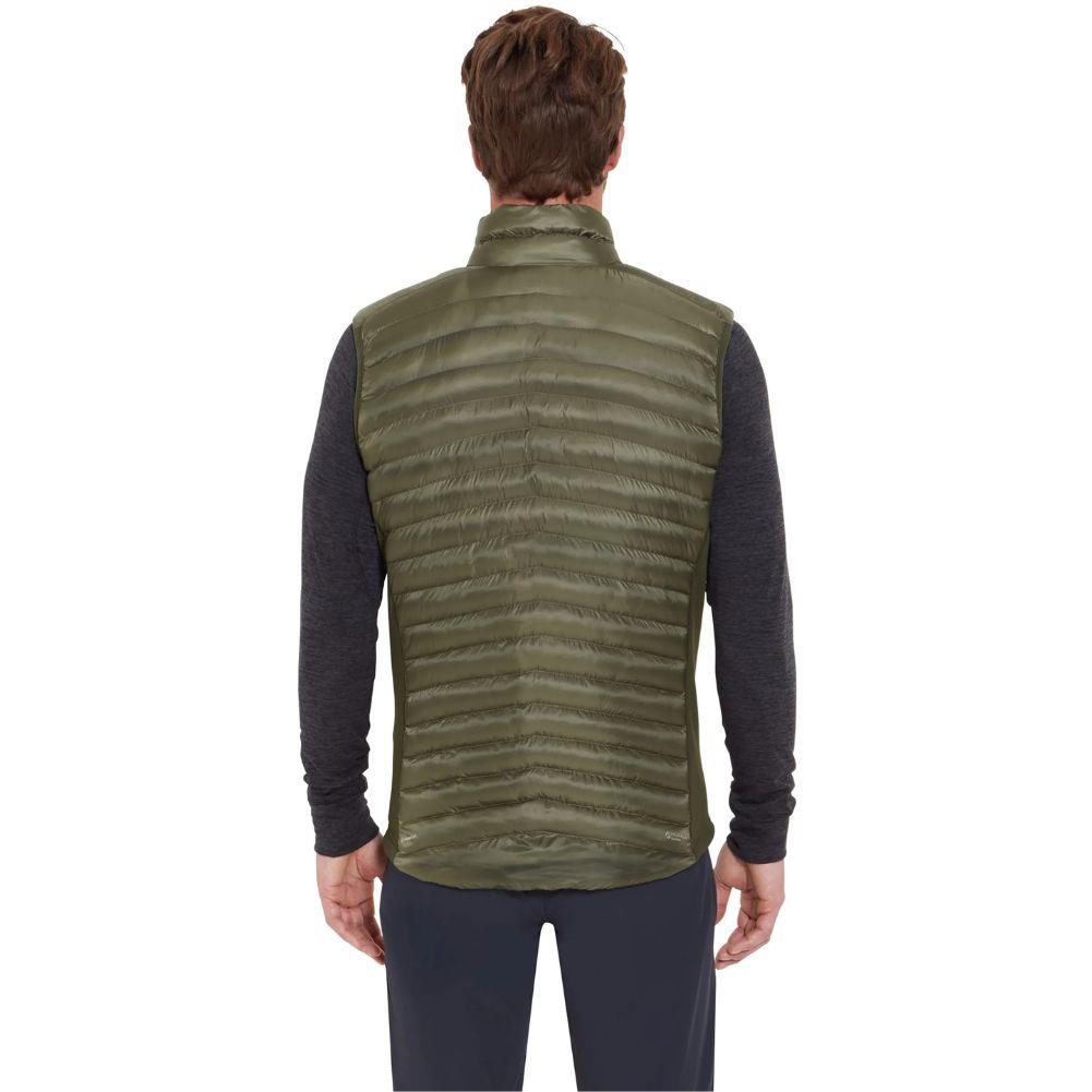 Rab Men&#39;s Cirrus Flex Insulated Vest (Light Khaki/Army) back model