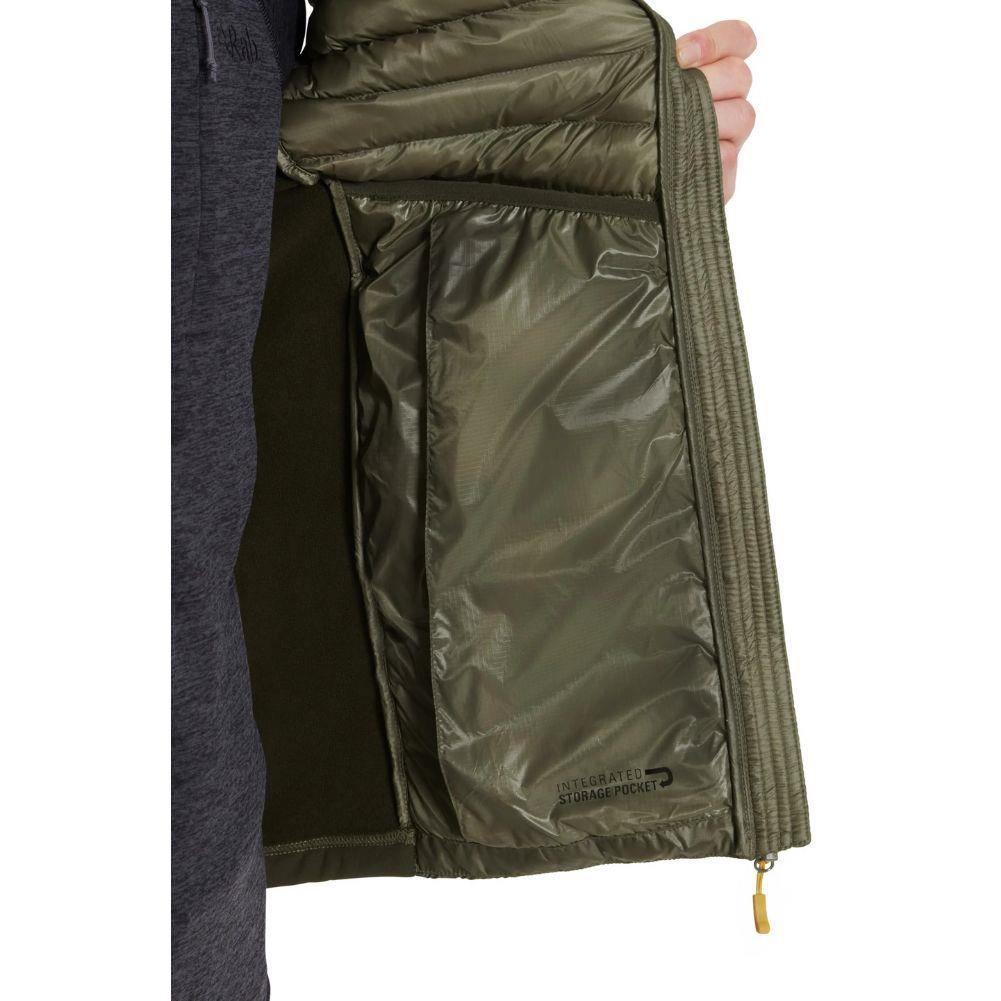 Rab Men&#39;s Cirrus Flex Insulated Vest (Light Khaki/Army) inside pocket