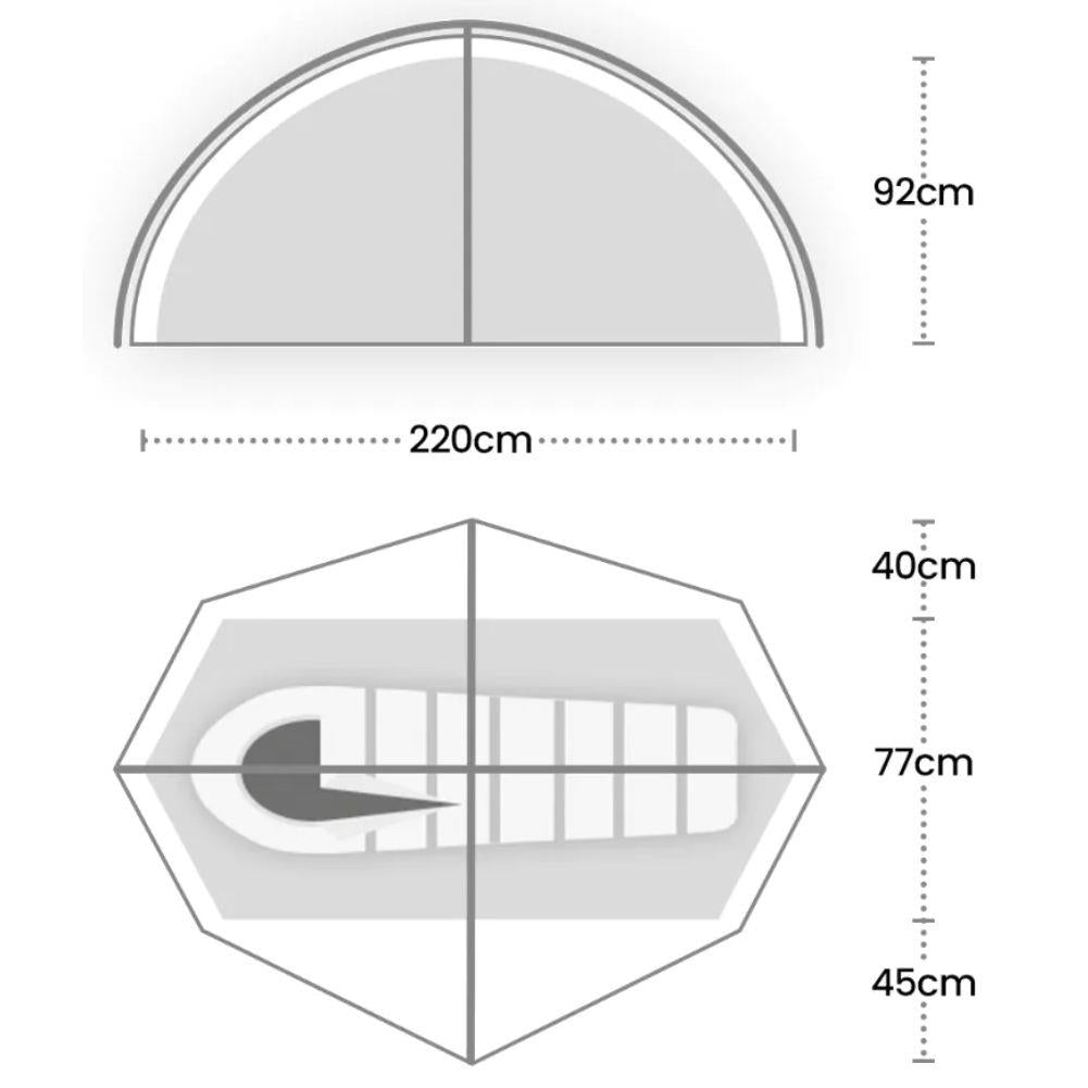Wild Country Helm Compact 1 Tent - 1 Man Tent (2025) diagram