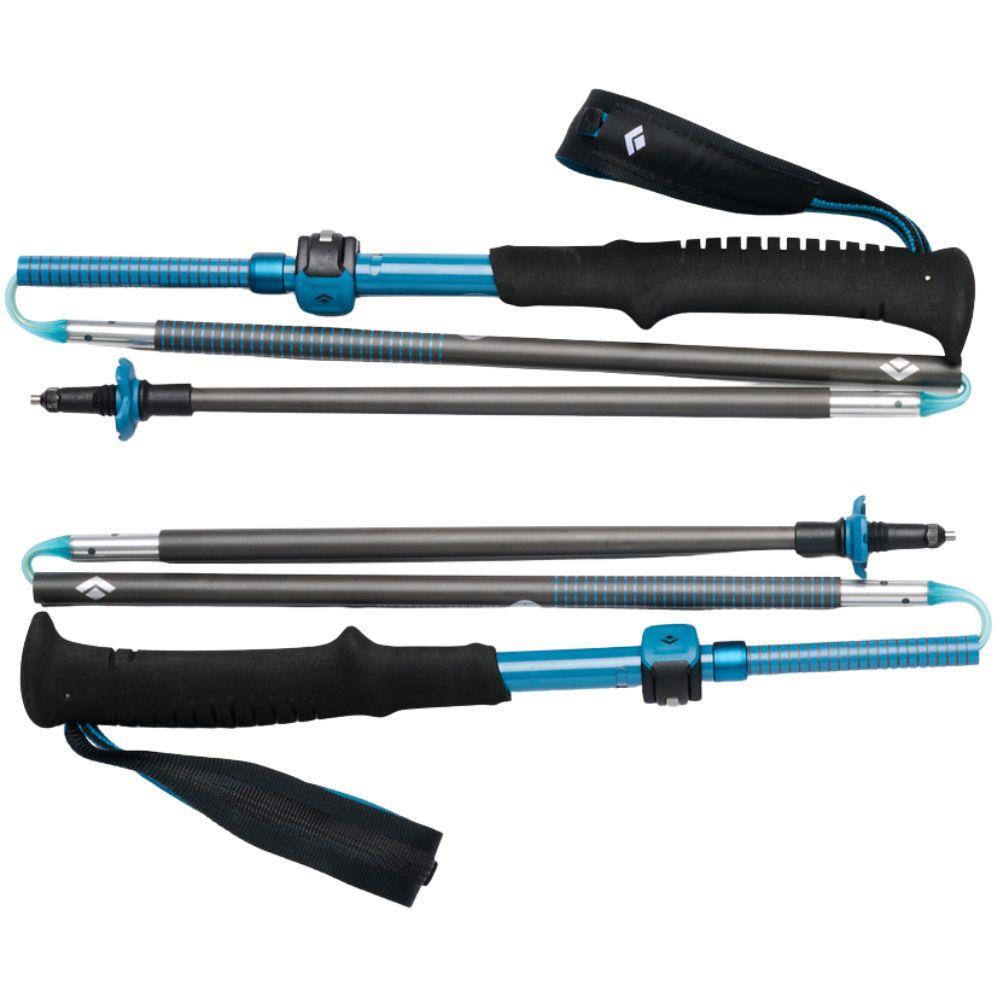 Black Diamond Distance Carbon FLZ Trekking/Running Poles 110cm (Desert Sky) folded