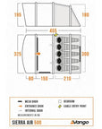 Vango Sierra Air 500 - 5-Man Tent (Deep Blue) diagram