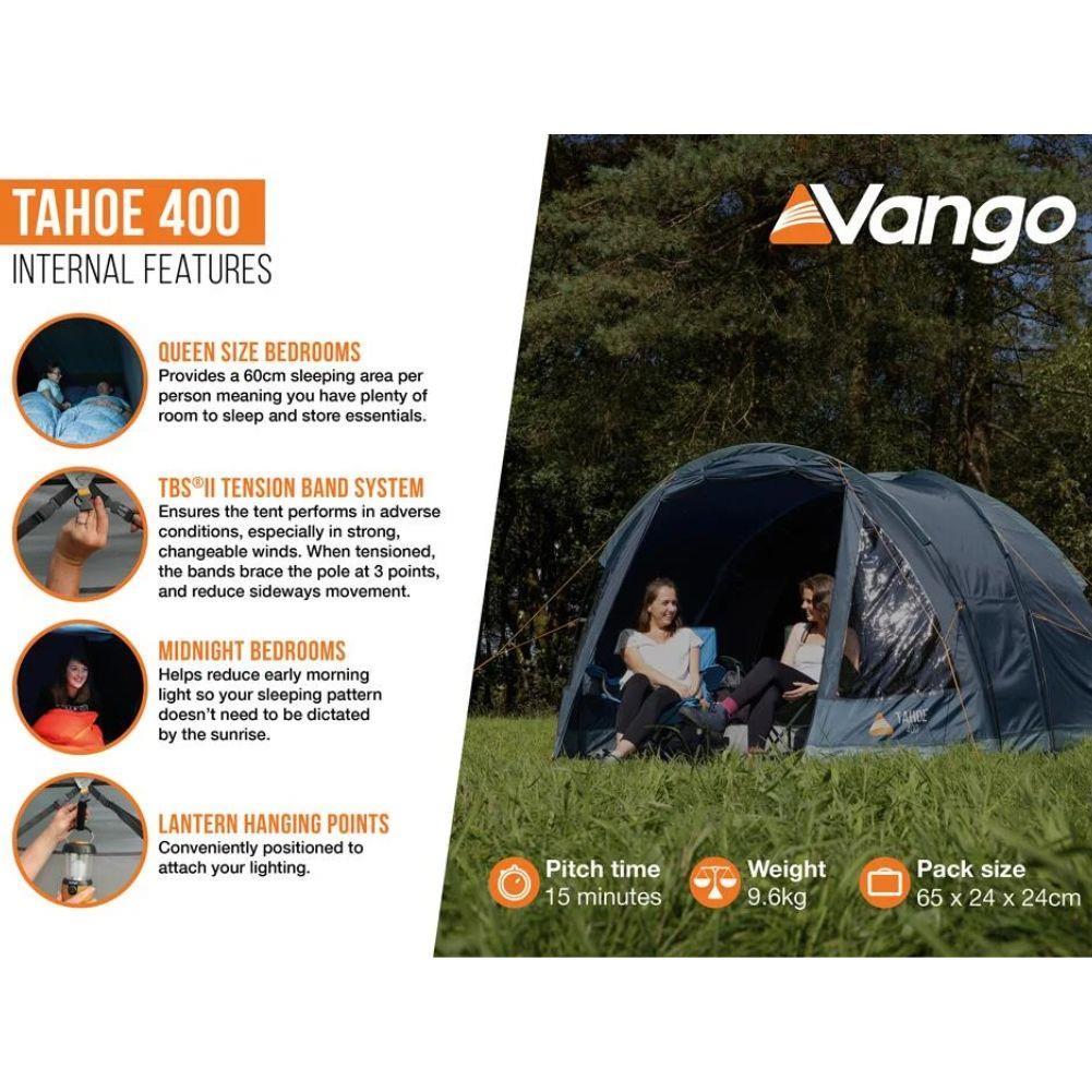 Vango Tahoe 400 - 4-Man Tent (Deep Blue) more info