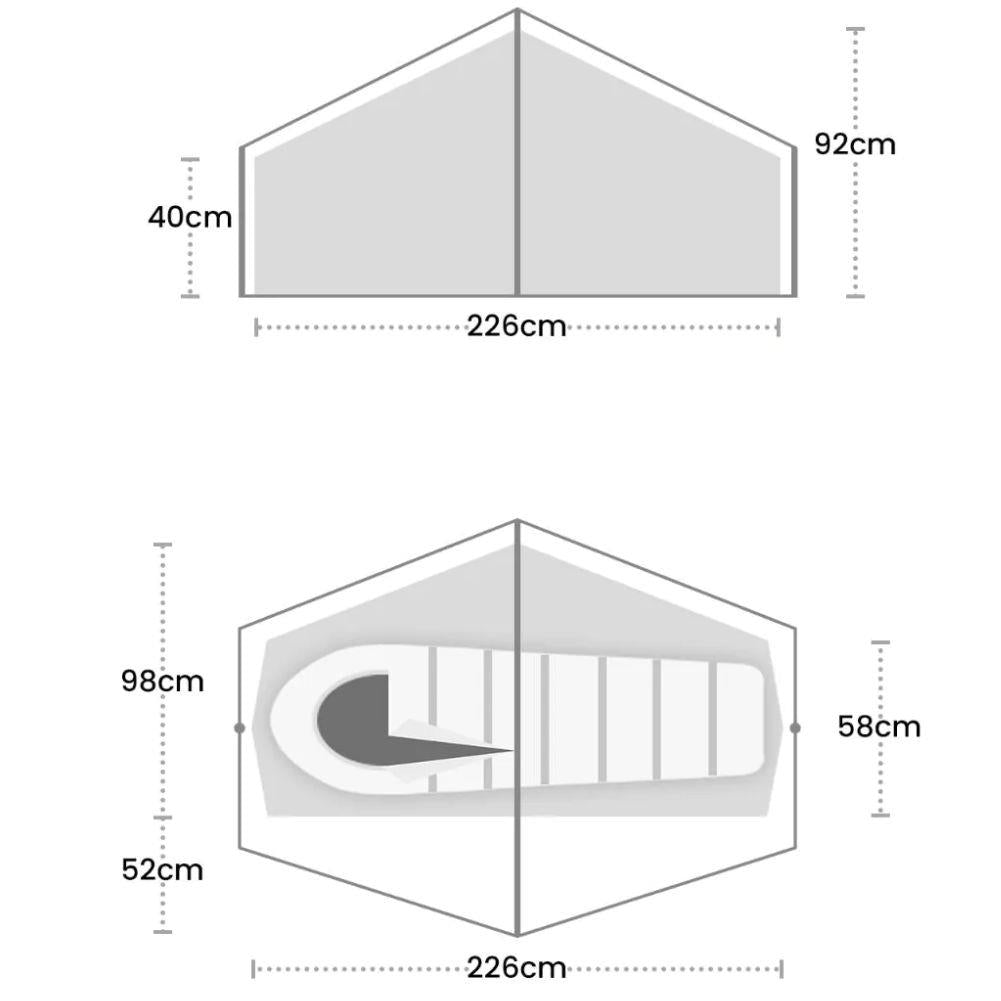 Terra Nova Laser Lite 1 Tent diagram