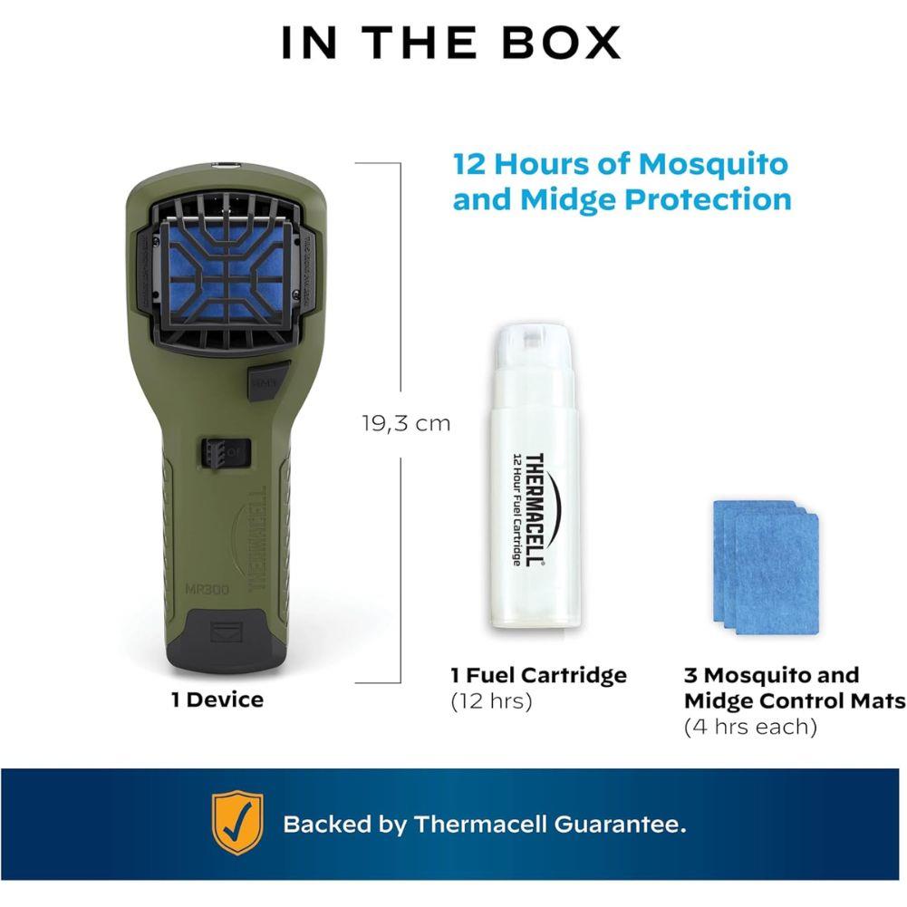 Thermacell MR300 Mosquito &amp; Midge Repeller (Olive) whats in the box