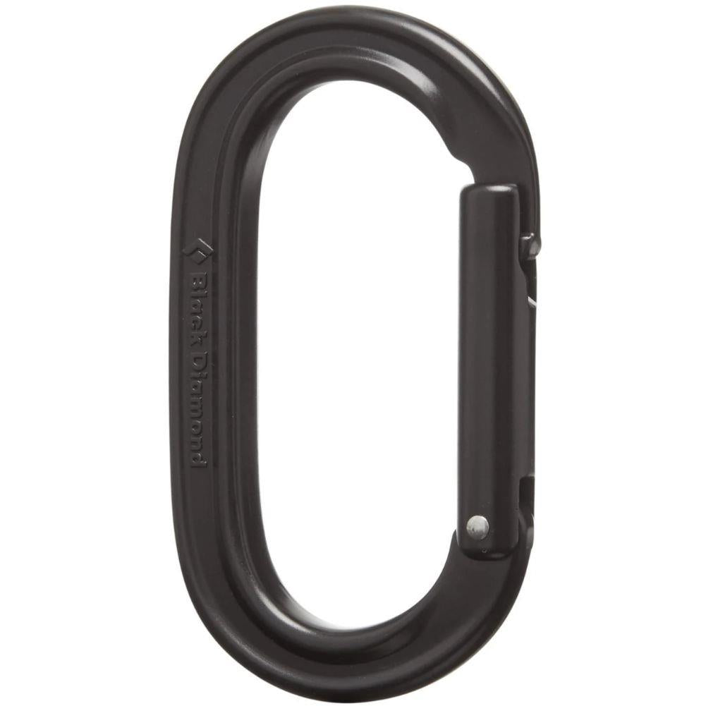 Black Diamond Oval Keylock Carabiner (Black) angle