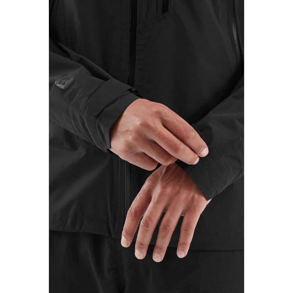 Rab Men&#39;s Downpour Mountain Waterproof Jacket (Black) hands