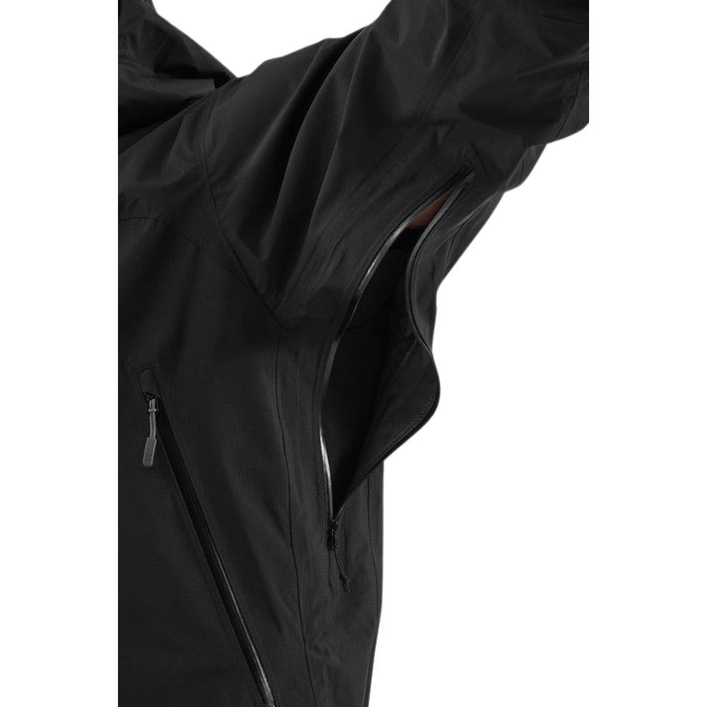 Rab Men&#39;s Downpour Mountain Waterproof Jacket (Black) armpit
