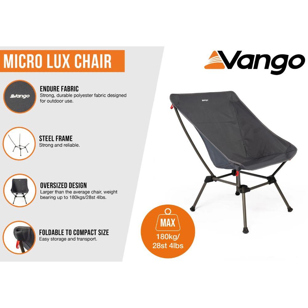 Vango Steel Micro Lux Chair (Excalibur) info