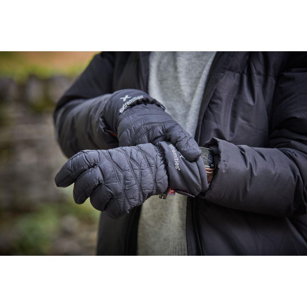 Terra Nova Paradox Waterproof Primaloft Gloves 2023 (Black) putting on
