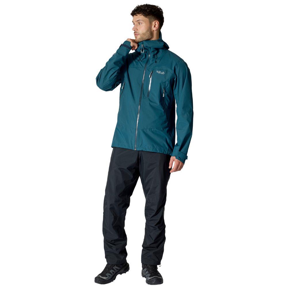 Rab Men&#39;s Downpour Mountain Waterproof Pants - Regular (Black) full body