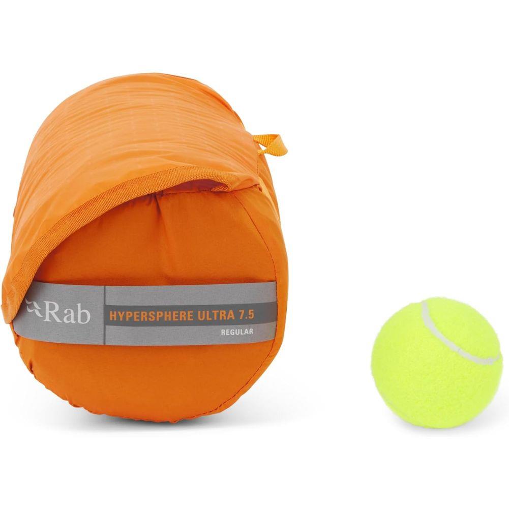 Rab Hypersphere Ultra 7.5 Down Sleep Mat - Regular Wide (Marmalade) tennis ball