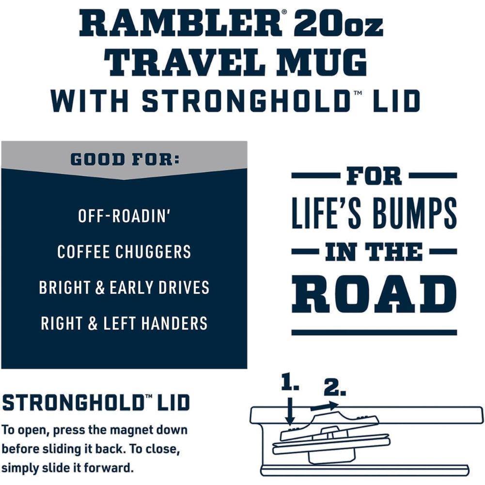 Yeti Rambler 20 OZ (591ml) Travel Mug (Charcoal)