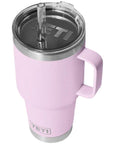 Yeti Rambler 35 OZ (994 ML) Straw Mug (Cherry Blossom) top angle