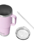 Yeti Rambler 35 OZ (994 ML) Straw Mug (Cherry Blossom) lid straw
