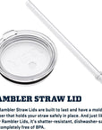 Yeti Rambler 35 OZ (994 ML) Straw Mug (Cherry Blossom) lid info