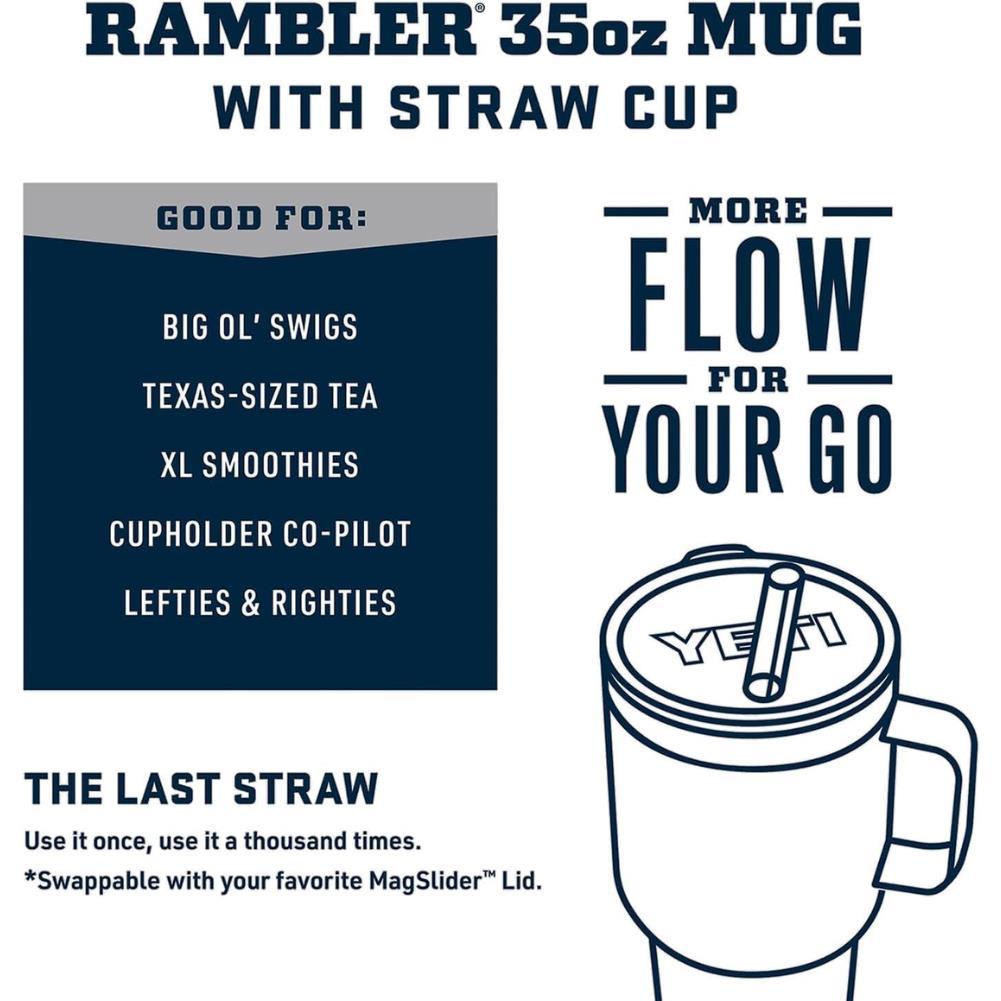 Yeti Rambler 35 OZ (994 ML) Straw Mug (Cherry Blossom)