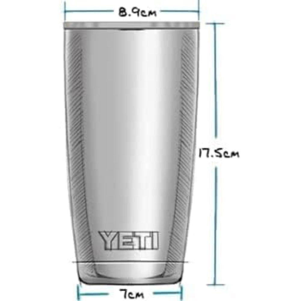 YETI Rambler 20 oz (591 ml) Tumbler (Black Forest Green) measurements