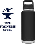 Yeti Rambler 36 oz (1065 ml) Bottle With Chug Cap (Black Forest Green)