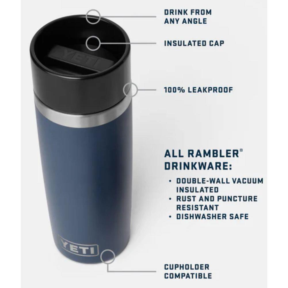 Yeti Rambler 16 oz (473 ml) Travel Bottle/Commuter Cap (Black Forest Green) info