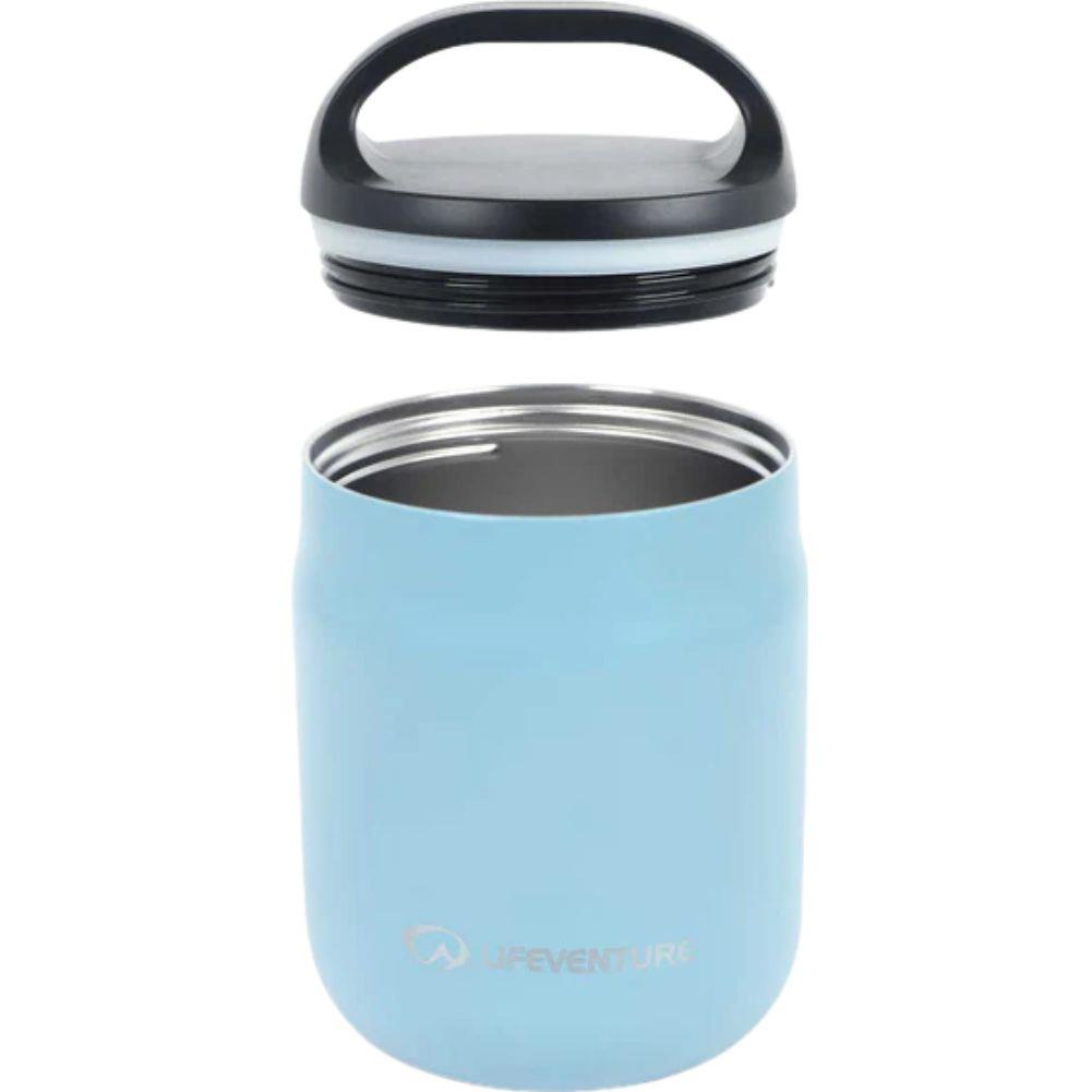Lifeventure Food Flask (Matt Ice Blue) lid off