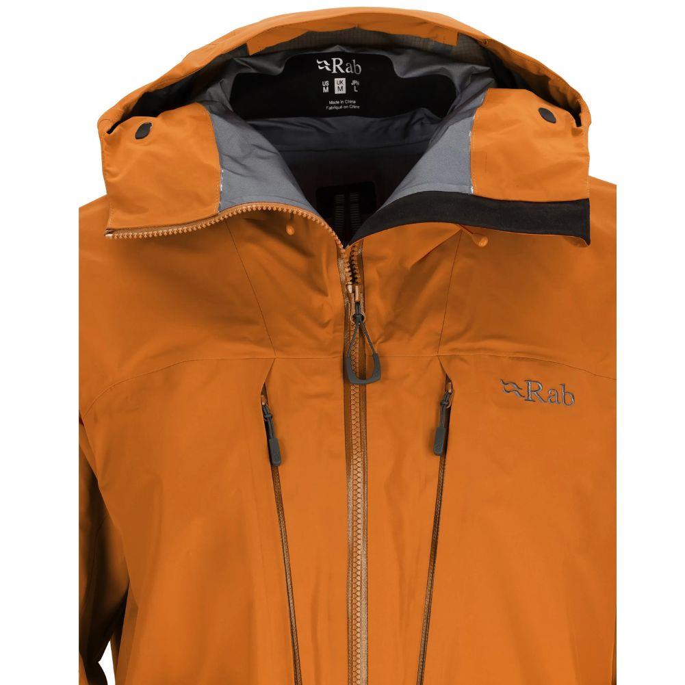 Rab Men&#39;s Latok Alpine GORE-TEX Pro Jacket (Marmalade) top zipper