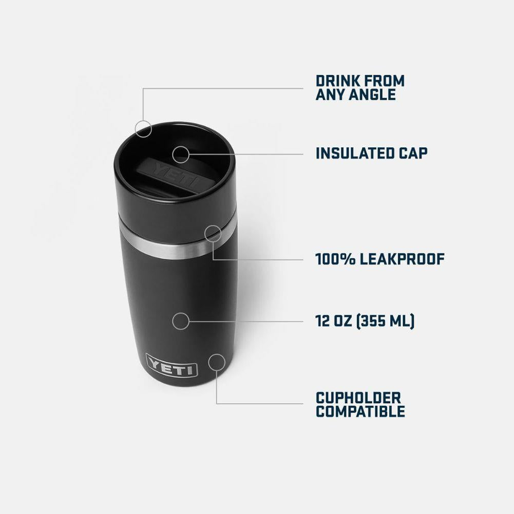 Yeti Rambler 12 oz (355 ml) Travel Bottle/Commuter Cap (Black) info