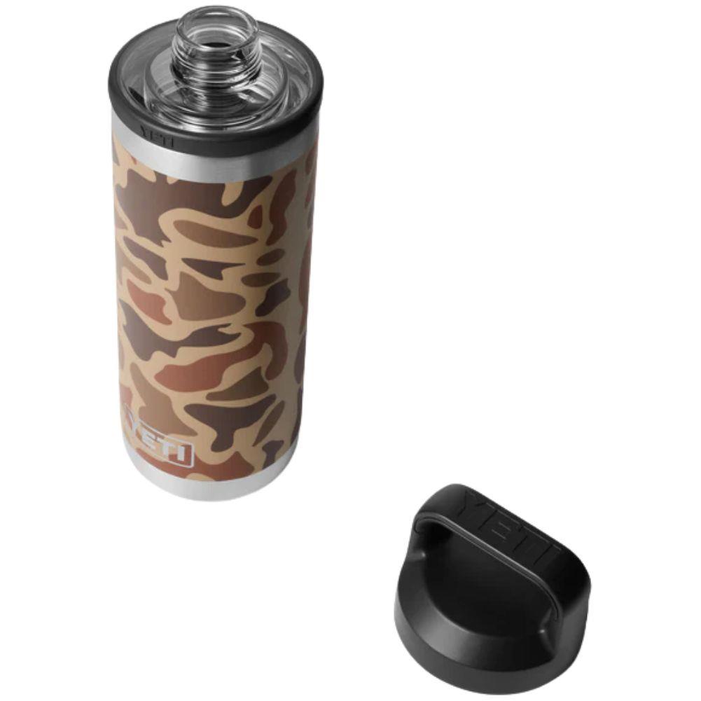 Yeti Rambler 18 OZ (532 ml) Bottle With Chug Cap (Wetlands Camo) cap off