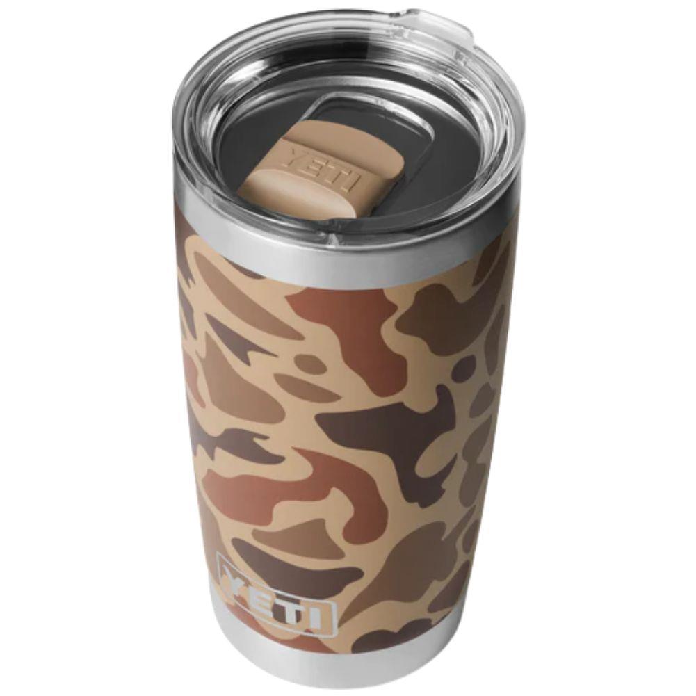 Yeti Rambler 20 oz (591 ml) Tumbler (Wetlands Camo) top angle