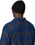 Patagonia Fisherman's Rolled Beanie (Black) back head