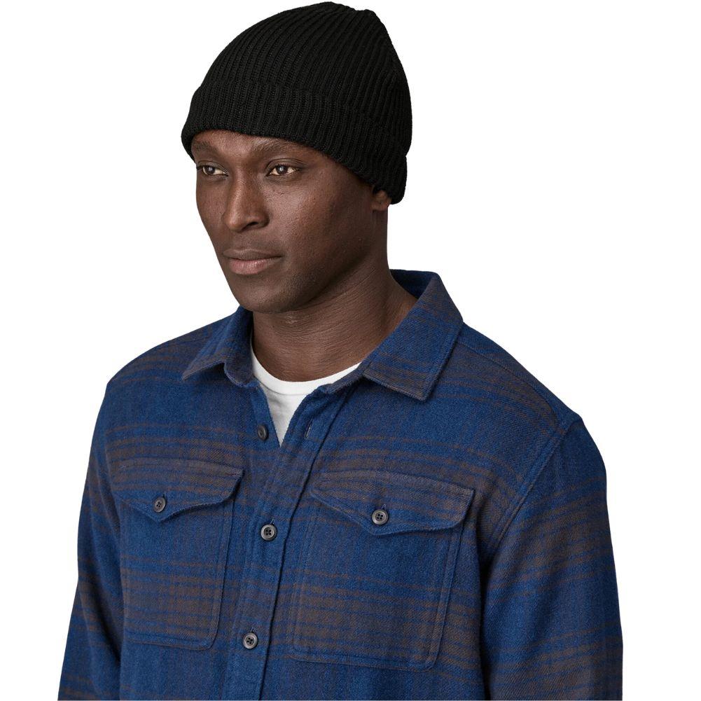 Patagonia Fisherman's Rolled Beanie (Black) side head