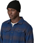 Patagonia Fisherman's Rolled Beanie (Black) side head