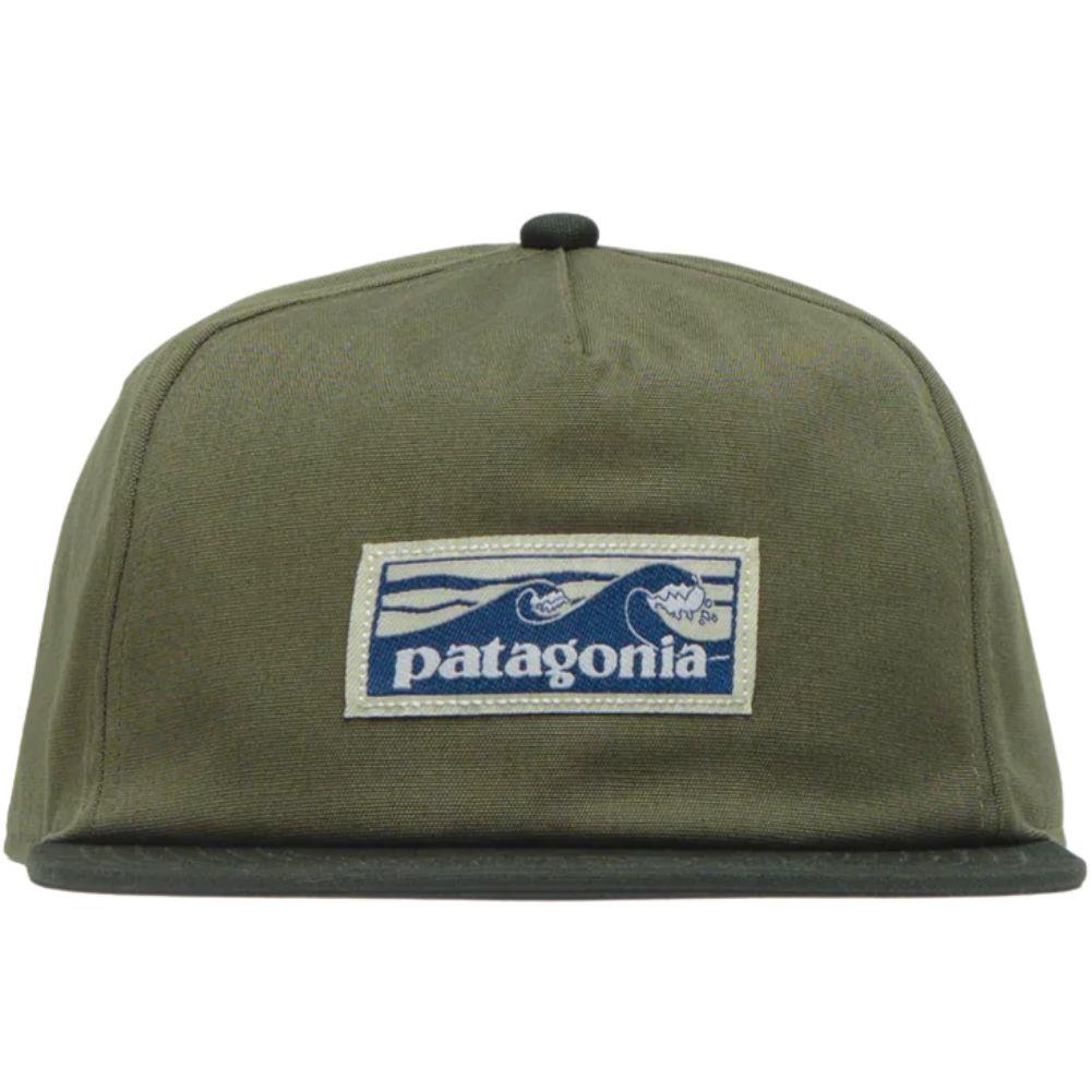 Patagonia Boardshort Label Funfarer Cap (Basin Green) front