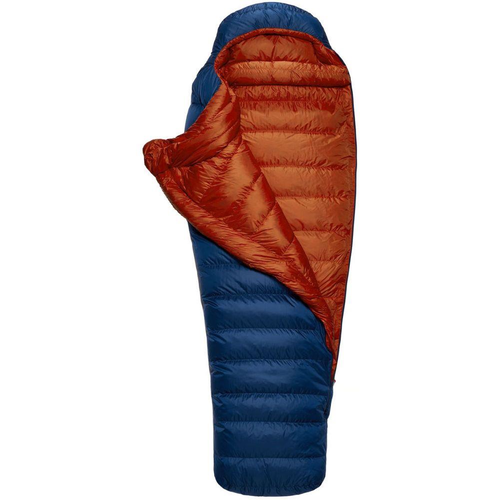 Rab Ascent 700 Down Sleeping Bag - Wide Long Left Zip (Ink) slighter open