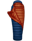 Rab Ascent 700 Down Sleeping Bag - Wide Long Left Zip (Ink) slighter open