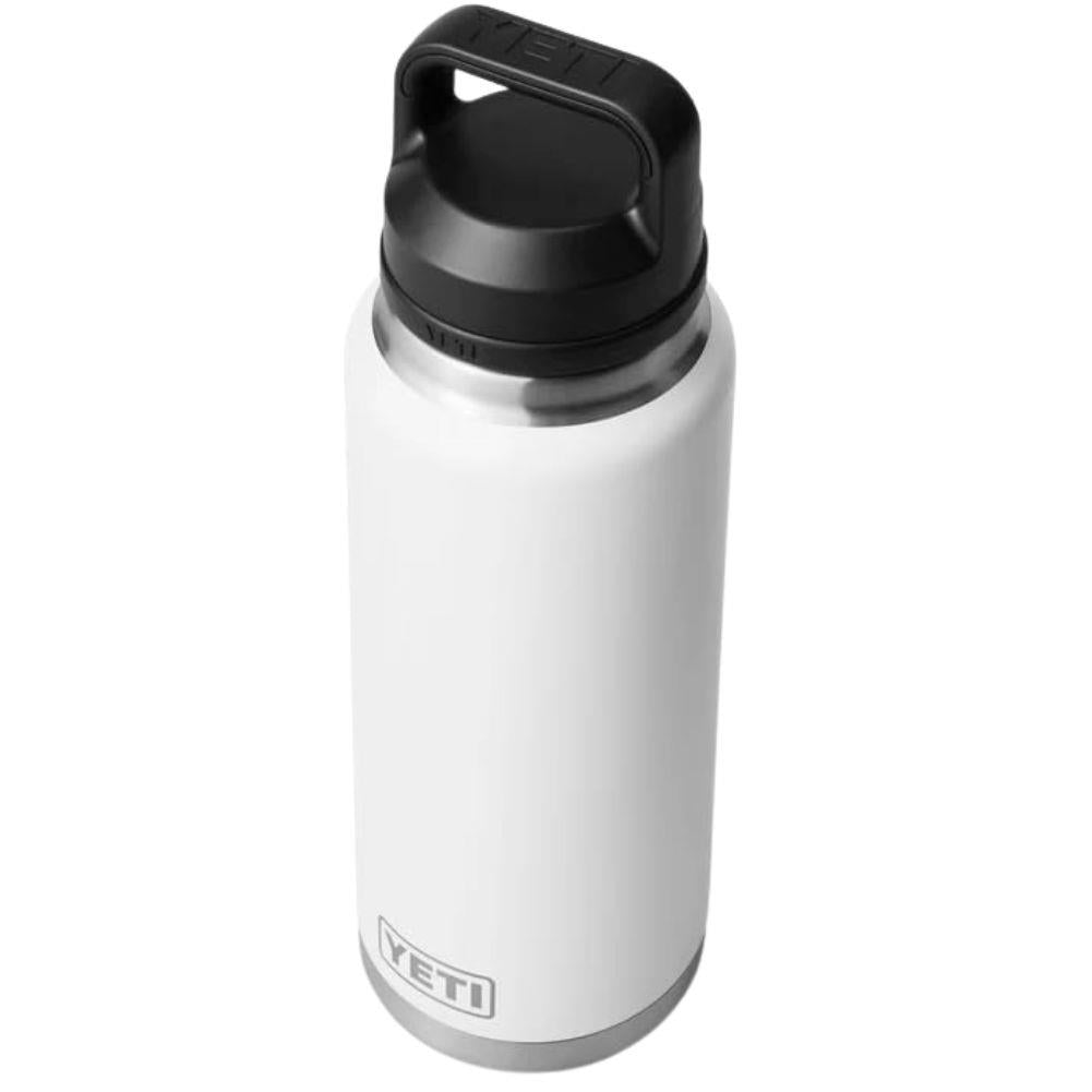 Yeti Rambler 36 oz (1065 ml) Bottle With Chug Cap (White) top angle