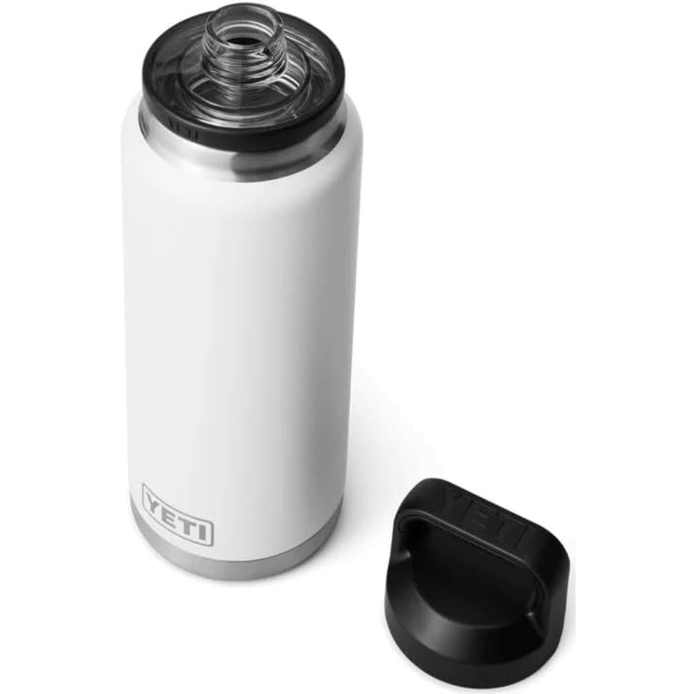 Yeti Rambler 36 oz (1065 ml) Bottle With Chug Cap (White) lid off