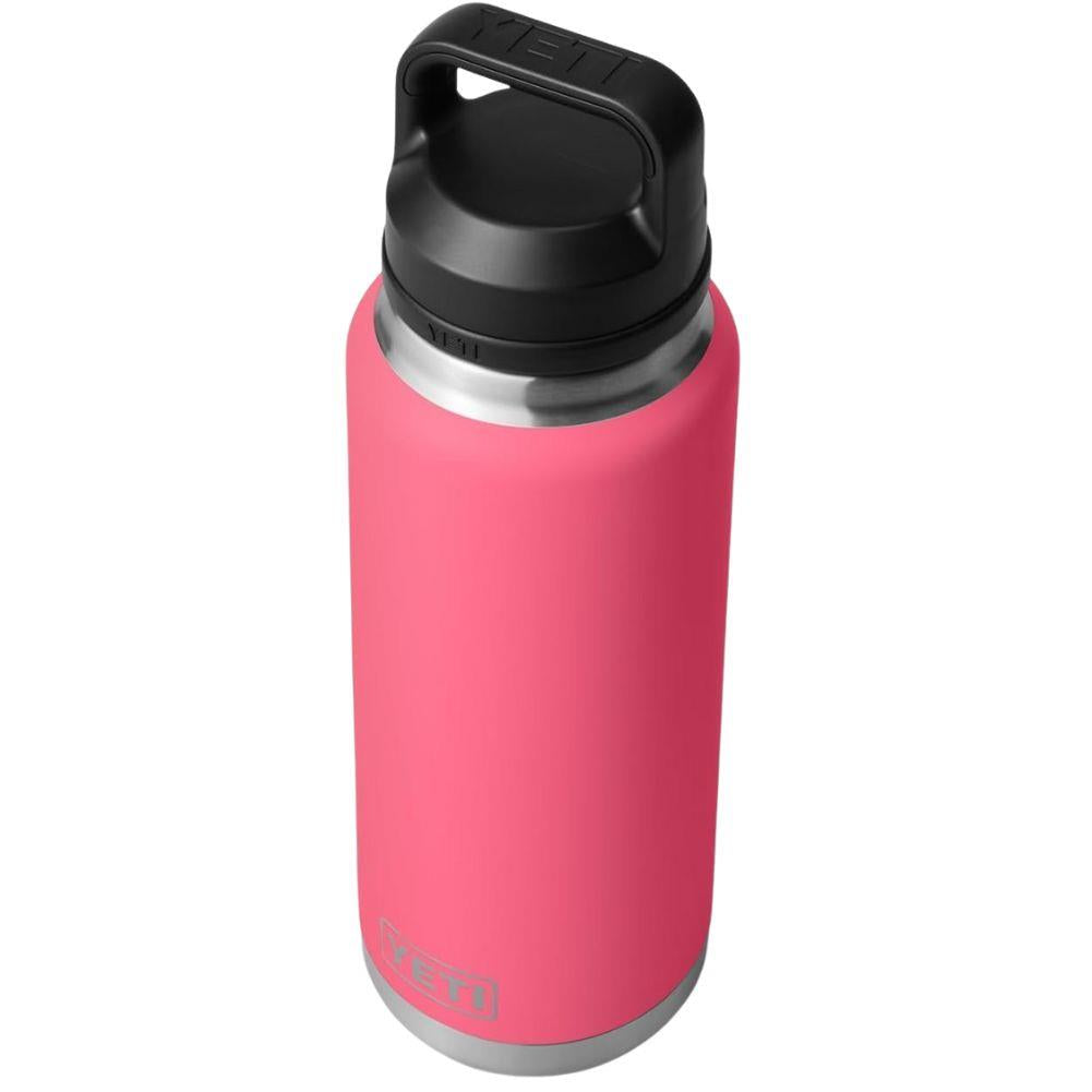 Yeti Rambler 36 oz (1065 ml) Bottle With Chug Cap (Tropical Pink) top angle