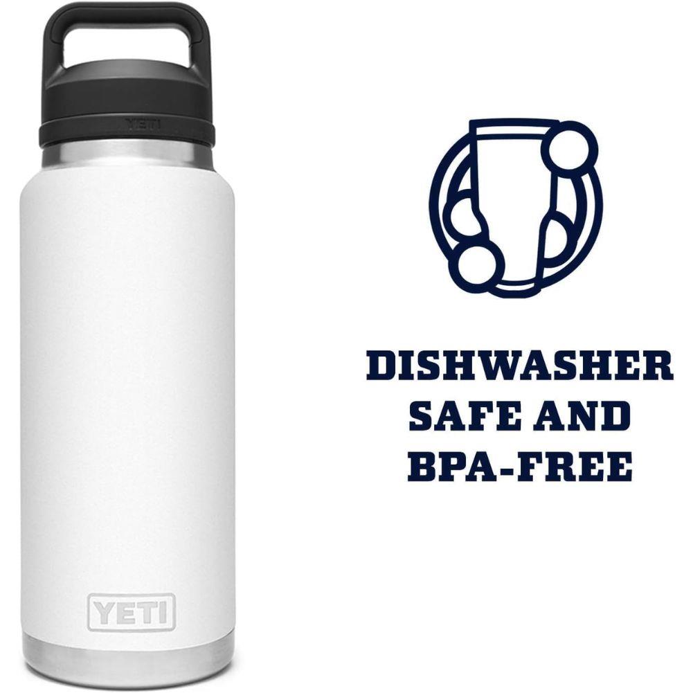 Yeti Rambler 36 oz (1065 ml) Bottle With Chug Cap (Rescue Red) dishwash