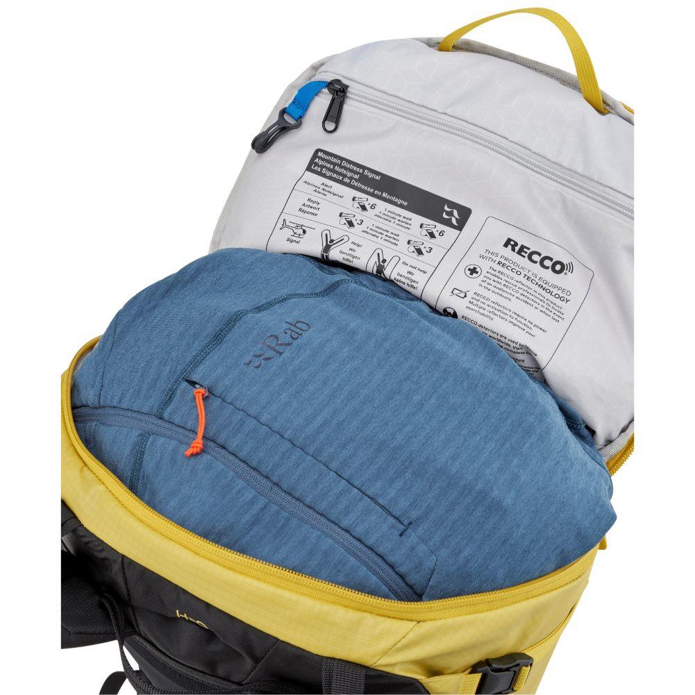 Rab Ascendor 27L Mountain Pack (Dark Pollen) inner