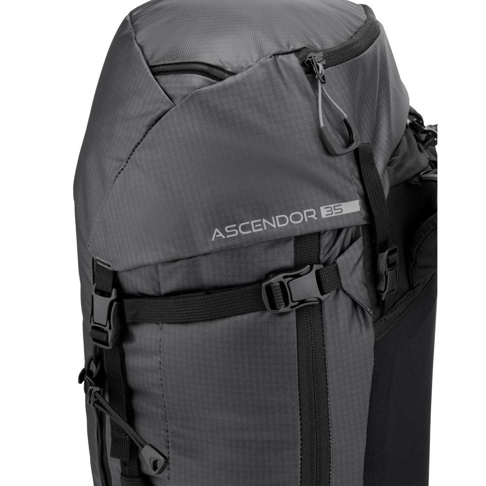 Rab Ascendor 35L Mountain Pack (Black) close up