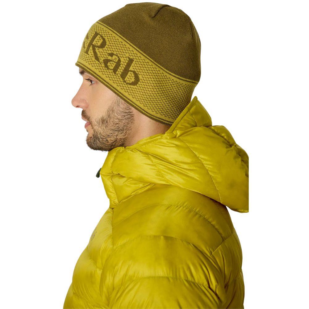 Rab Logo Band Beanie (Oak/Dark Pollen) left side