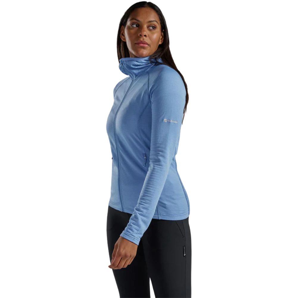 Montane Women's Protium Lite Hooded Fleece Jacket (Cornflower) pose