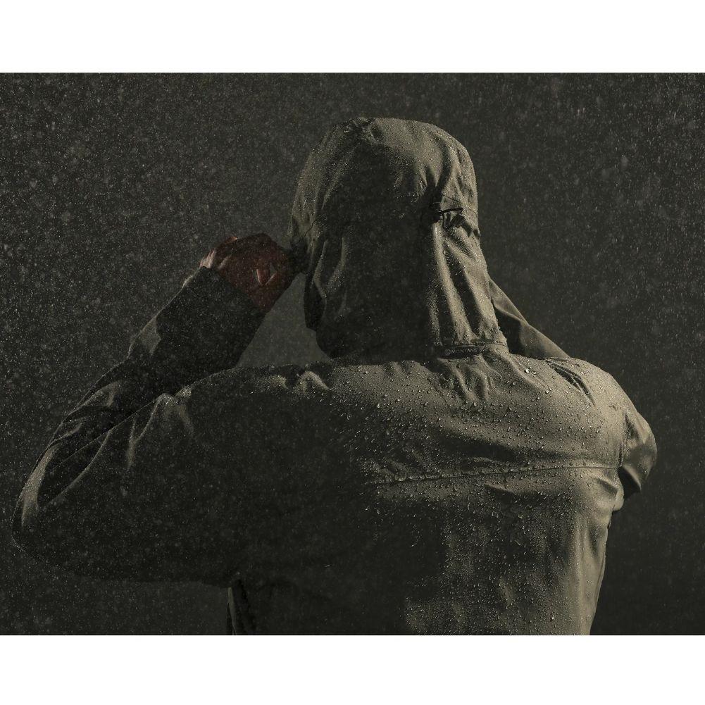 Montane Men&#39;s Cetus Waterproof Jacket (Caper) hood up more