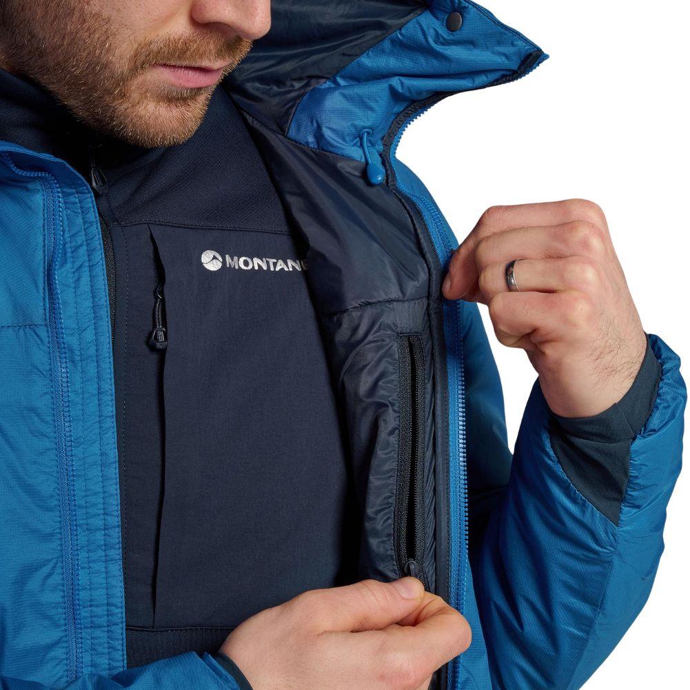 Montane Men&#39;s Fortes Lite Hooded Insulated Jacket (Neptune Blue) inner zipper
