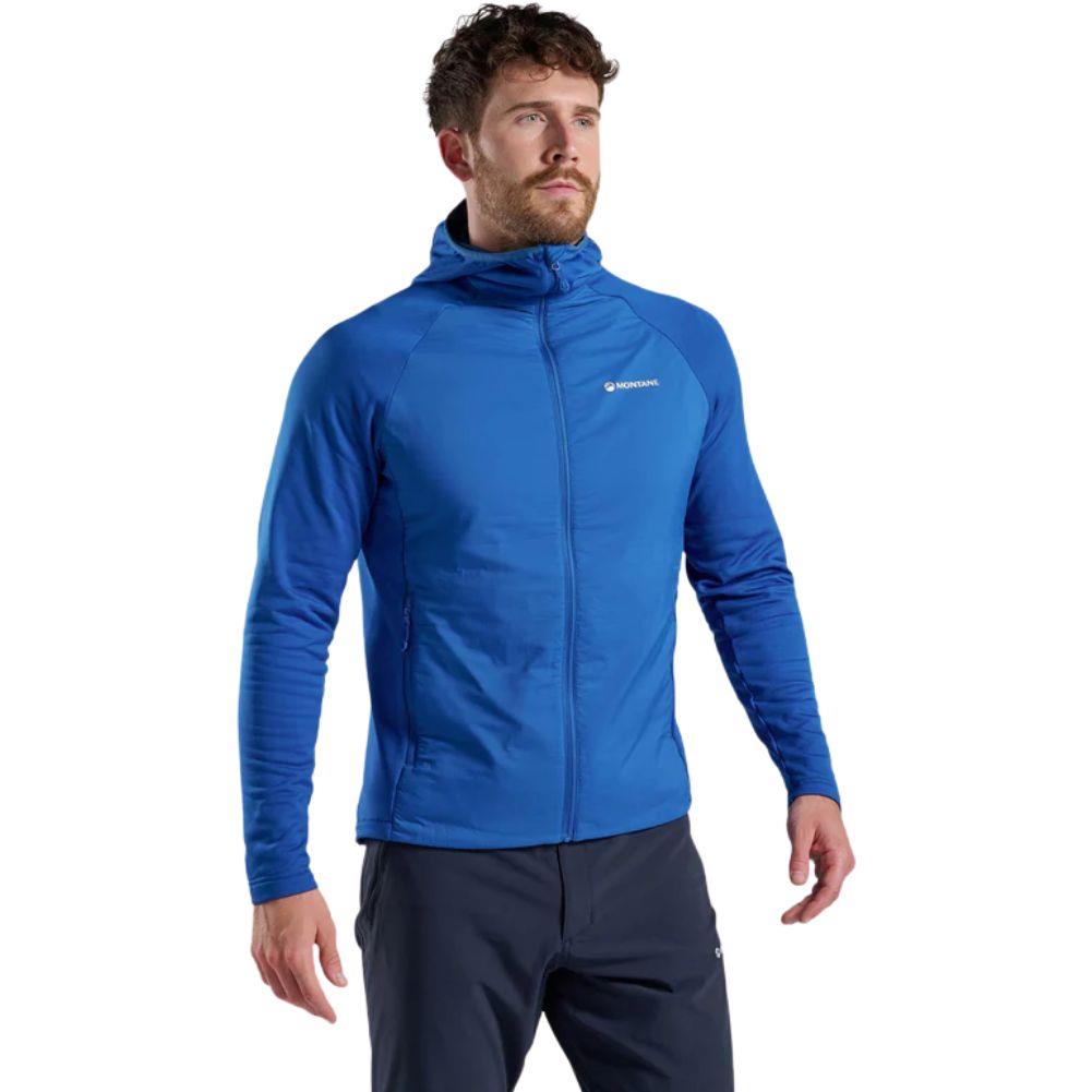 Montane Men's Sirocco Lite Hooded Insulated Jacket (Neptune Blue) arms out