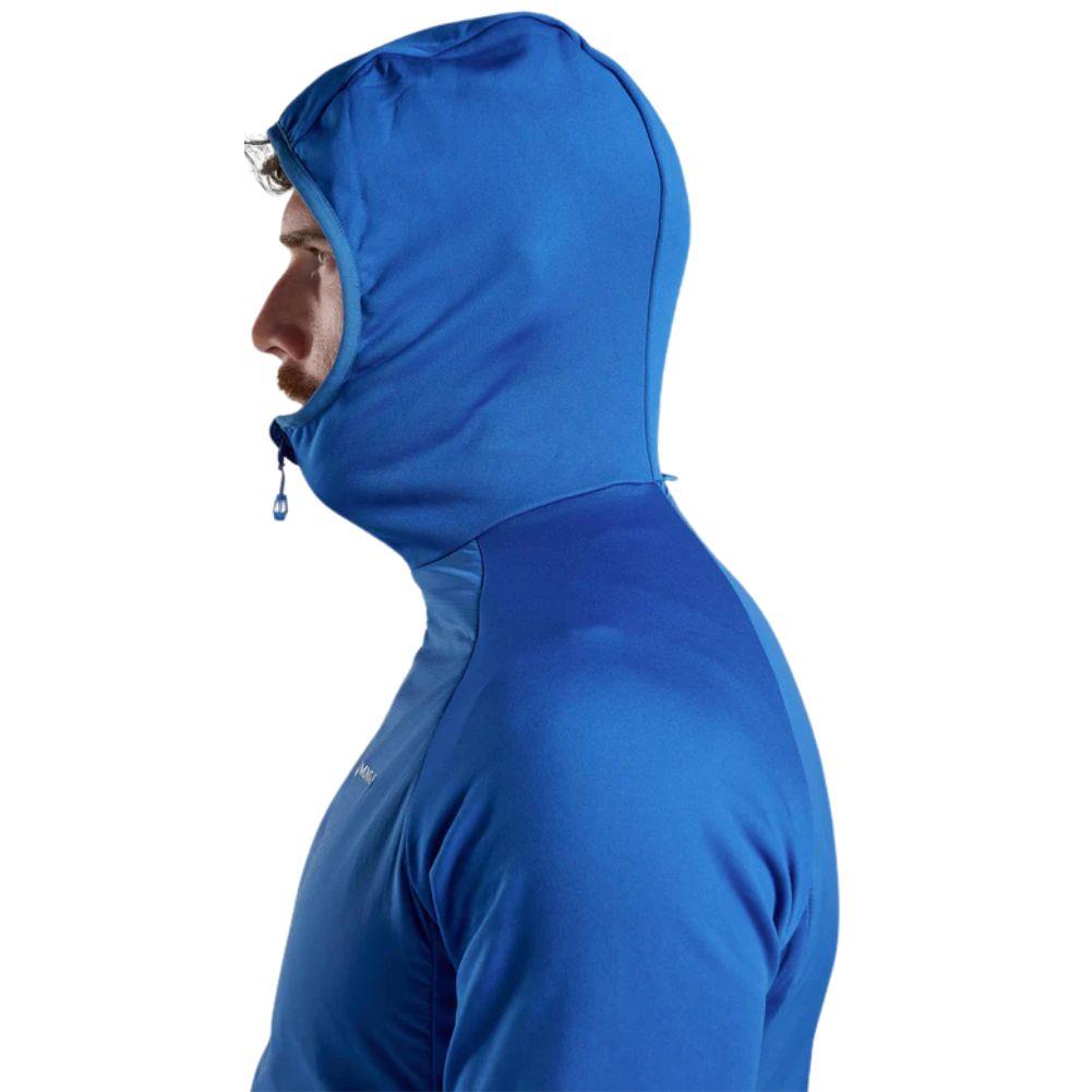 Montane Men&#39;s Sirocco Lite Hooded Insulated Jacket (Neptune Blue) hood up