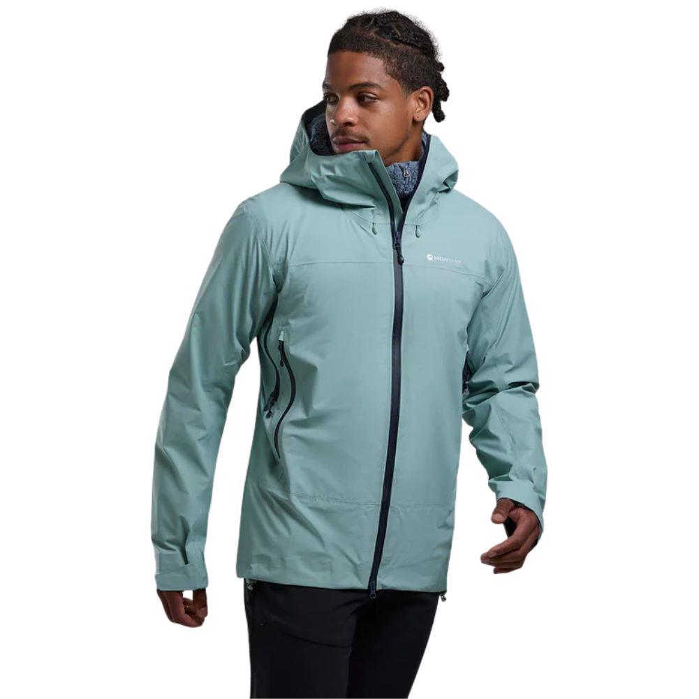 Montane Men's Torren Waterproof Jacket (Sea Mist) walking away